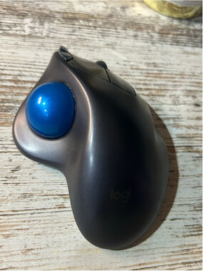 Logitech M570 Wireless Trackball Mouse One Size Grey and Blue